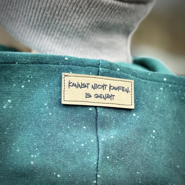 Label  " KANNST NICHT KAUFEN... " -  ca. 5 cm breit - Kunstleder ++ Farbauswahl ++